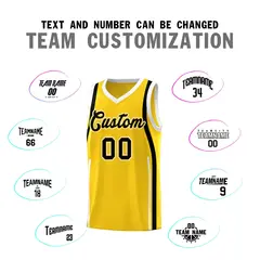 Gold Black-White Ribbon Pattern Basketball Kits 4