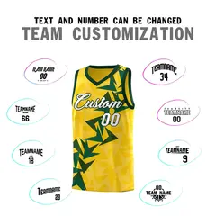 Gold Boomerang Pattern Basketball Jersey 4