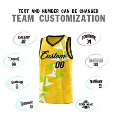 Gold Boomerang Pattern Basketball Jersey 4