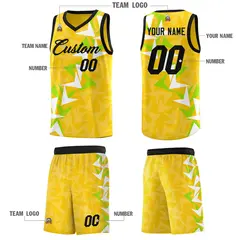 Gold Boomerang Pattern Basketball Jersey 5