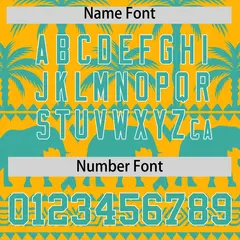 Gold Bright Green Graffiti Pattern Bossinia Baseball Jersey 4