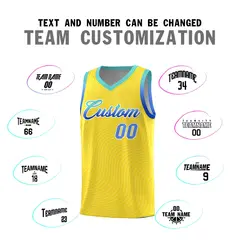 Gold Bright Green Wave Pattern Basketball Jersey 4