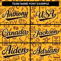 Gold Brown Line Graffiti Pattern Varsity Raglan Letterman Jacket 5