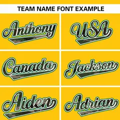 Gold Camo Font Authentic Baseball Jersey 3