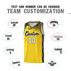 Gold Cloud Pattern Sports Uniform Basketball Jersey Set 4