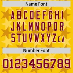 Gold Crimson All Star Graffiti Pattern Football Jersey 4