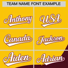 Gold Crimson Color Block Wave Varsity Full-Zip Letterman Hoodie Jacket 5