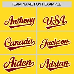 Gold Crimson Edge Color Block Baseball Jersey 3