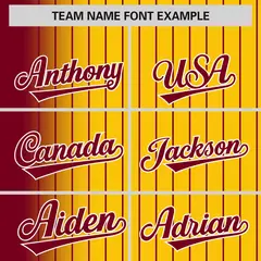 Gold Crimson Gradient Pinstripe Varsity Full-Snap Letterman Jacket 3