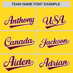 Gold Crimson Leopard Graffiti Side Design Baseball Jersey 3