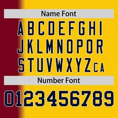 Gold Crimson Pinstripe Gradient Baseball Jersey 4