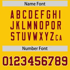 Gold Crimson Raglan Sleeves Authentic Football Jersey 4