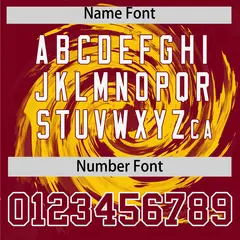 Gold Crimson Swirl Graffiti Baseball Jersey 4