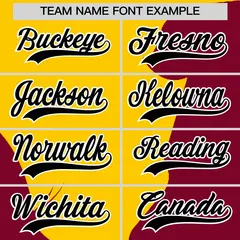 Gold Crimson Valentine's Day Couple Silhouettes Baseball Jersey 4