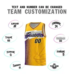 Gold Dot Scatter Graffiti Pattern Basketball Jersey Uniform 3