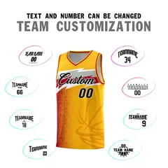 Gold Dot Scatter Graffiti Pattern Basketball Jersey Uniform 3