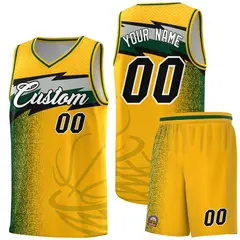 Gold Dot Scatter Graffiti Pattern Basketball Jersey Uniform