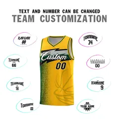Gold Dot Scatter Graffiti Pattern Basketball Jersey Uniform 3