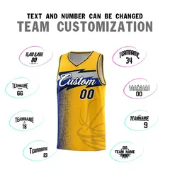 Gold Dot Scatter Graffiti Pattern Basketball Jersey Uniform 3