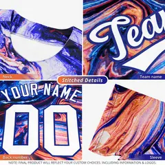 Gold Fumes Graffiti Pattern Authentic Baseball Jersey 5