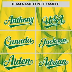 Gold Fumes Graffiti Pattern Authentic Baseball Jersey 3