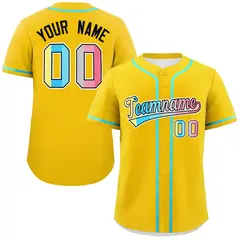 Gold Genderflux Pride Month Baseball Jersey