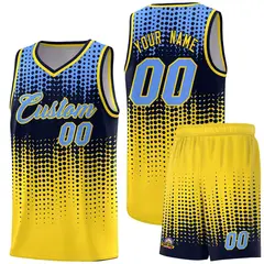 Gold Gradient Dots Pattern Basketball Jersey