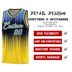 Gold Gradient Dots Pattern Basketball Jersey 2
