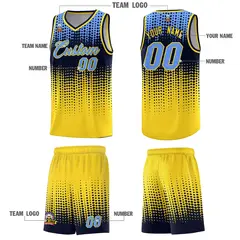 Gold Gradient Dots Pattern Basketball Jersey 5