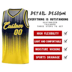 Gold Gradient Dots Pattern Basketball Jersey 2