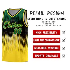 Gold Gradient Dots Pattern Basketball Jersey 2
