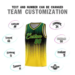 Gold Gradient Dots Pattern Basketball Jersey 4