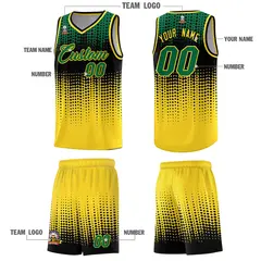 Gold Gradient Dots Pattern Basketball Jersey 5