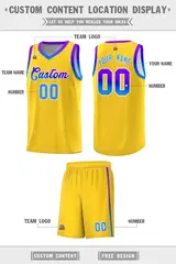 Gold Gradient Font Sports Uniform Basketball Jersey 2