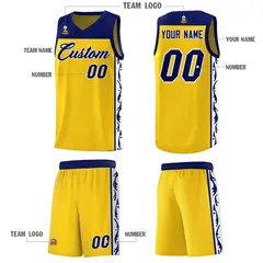Gold Graffiti Side Pattern Basketball Jersey 5