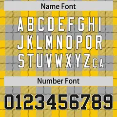 Gold Gray Plaid Pattern Authentic Football Jersey 4