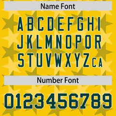 Gold Green All Star Graffiti Pattern Football Jersey 4