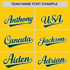 Gold Green Baroque Style Baseball Jersey 3