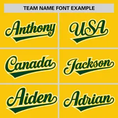Gold Green Classic Sleeveless Baseball Jersey 3