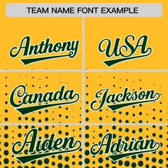 Gold Green Gradient Polka Dot Full-Snap Varsity Baseball Jacket 3