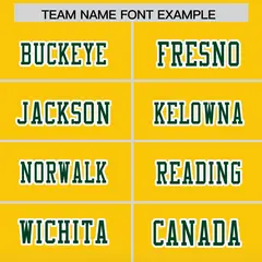 Gold Green Gradient Side Pattern Authentic Football Jersey 3
