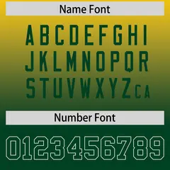 Gold Green Gradient Side Pattern Authentic Football Jersey 4