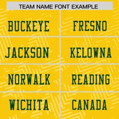 Gold Green Graffiti Line Authentic Football Jersey 3