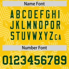 Gold Green Graffiti Line Authentic Football Jersey 4