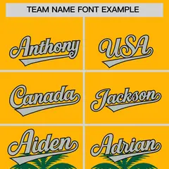 Gold Green Graffiti Pattern Bossinia Style Baseball Jersey 3