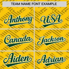 Gold Green L Pattern Varsity Raglan Full-Snap Letterman Baseball Jacket 3
