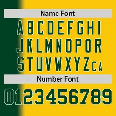 Gold Green Pinstripe Gradient Baseball Jersey 4