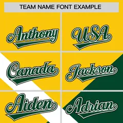 Gold Green Raglan Sleeves Full-Snap Letterman Baseball Jacket 3