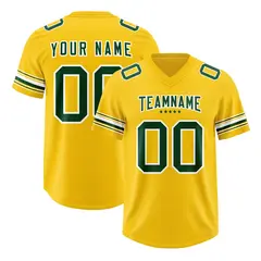 Gold Green Retro Sleeve Line Authentic Football Jersey 1