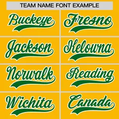 Gold Green Reversible Raglan Baseball Jersey 7